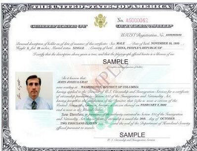 Certificate of citizenship replacement