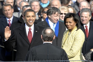 US President Barack Obama taking his Oath of Office 2009Jan20